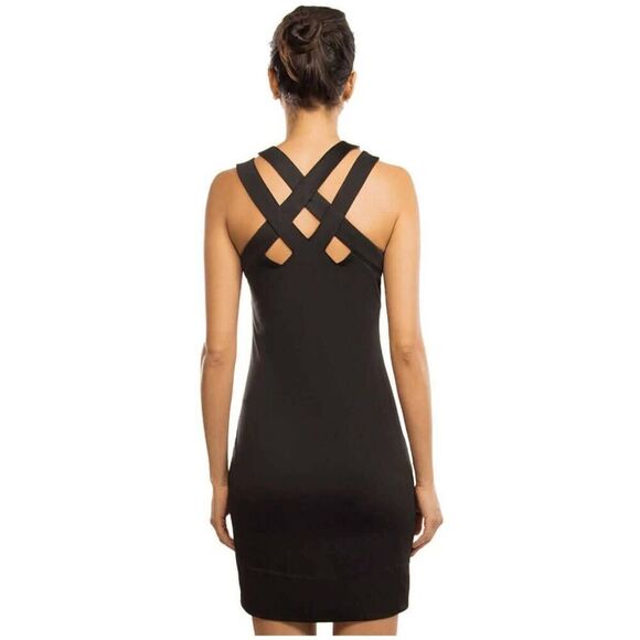 Gretchen Scott Jersey Hotsie Totsie Dress, Criss Cross Straps, Black, NWT, Sz. S - Picture 1 of 6